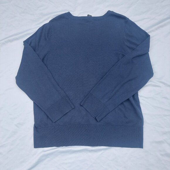 Lane Bryant Navy Blue Cardigan Sweater Size 18/20 3X Argyle Print Button Front - Picture 5 of 6